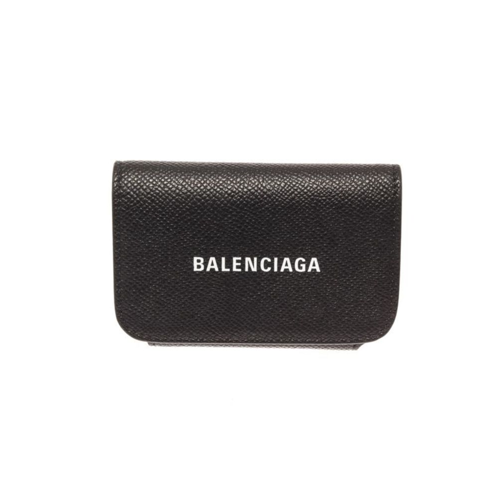 Balencaiga Black Leather Card Holder